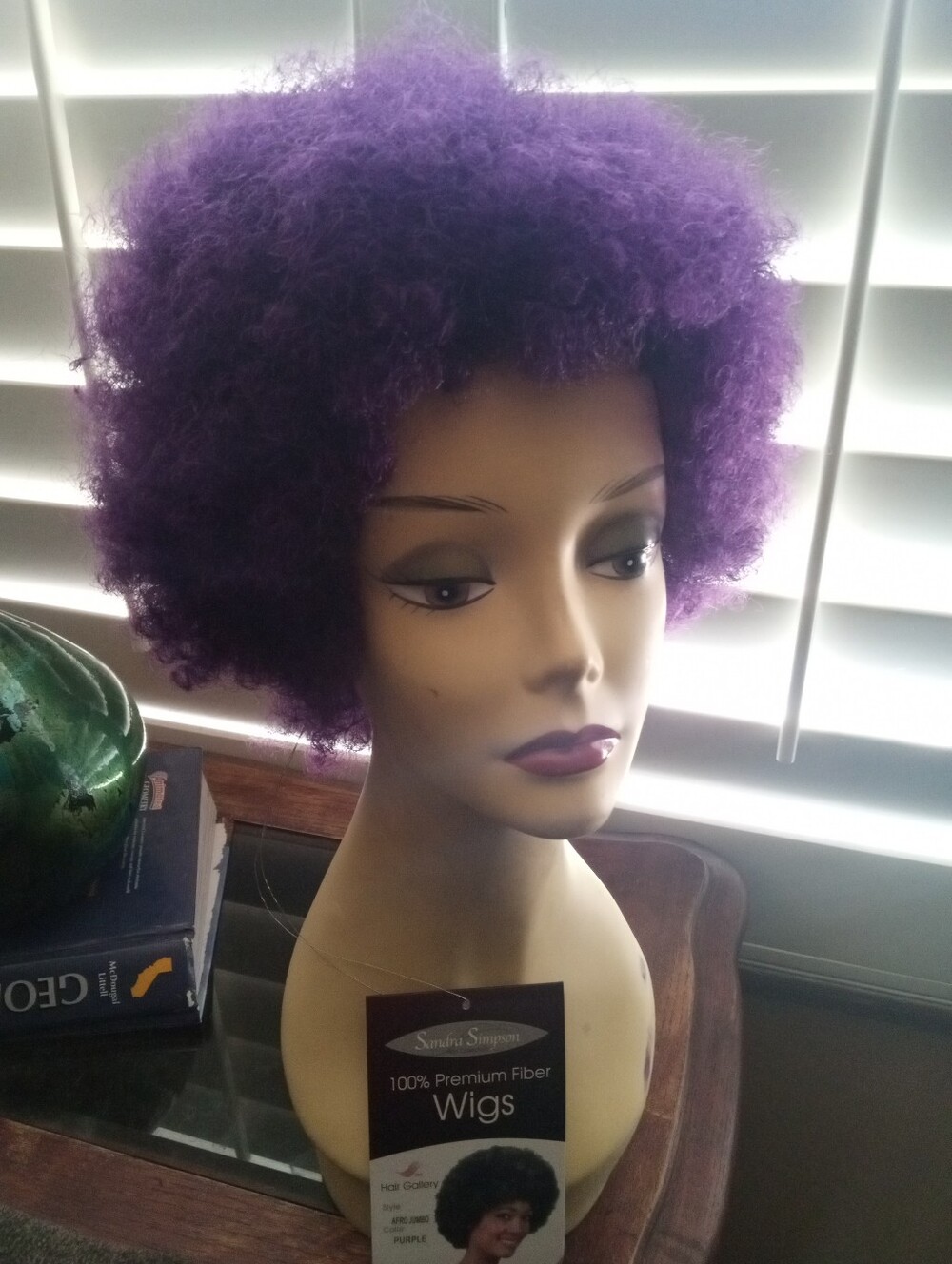 Purple Afro Wig - 100% Premium Fiber